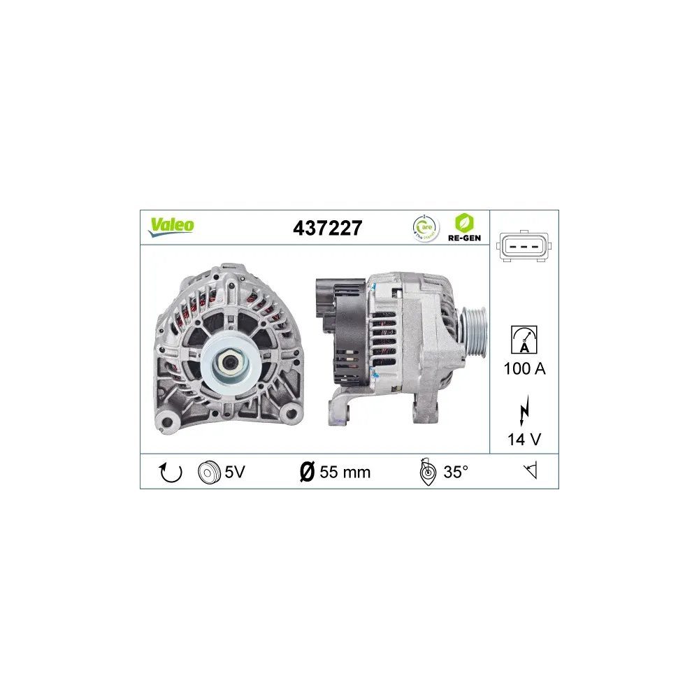 Alternador equivalente a Bosch 0 124 525 091, 0 124 525 091, CA1782IR, 0 986 045 340