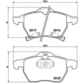 BREMBO - P 59 048 - Juego de pastillas de freno - PASTILLAS DE FRENO CON LADO DE INSTALACIÓN  - LIQUIDACION CAJA ROTA