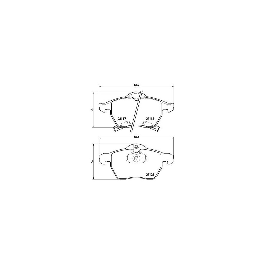 BREMBO - P 59 048 - Juego de pastillas de freno - PASTILLAS DE FRENO CON LADO DE INSTALACIÓN  - LIQUIDACION CAJA ROTA