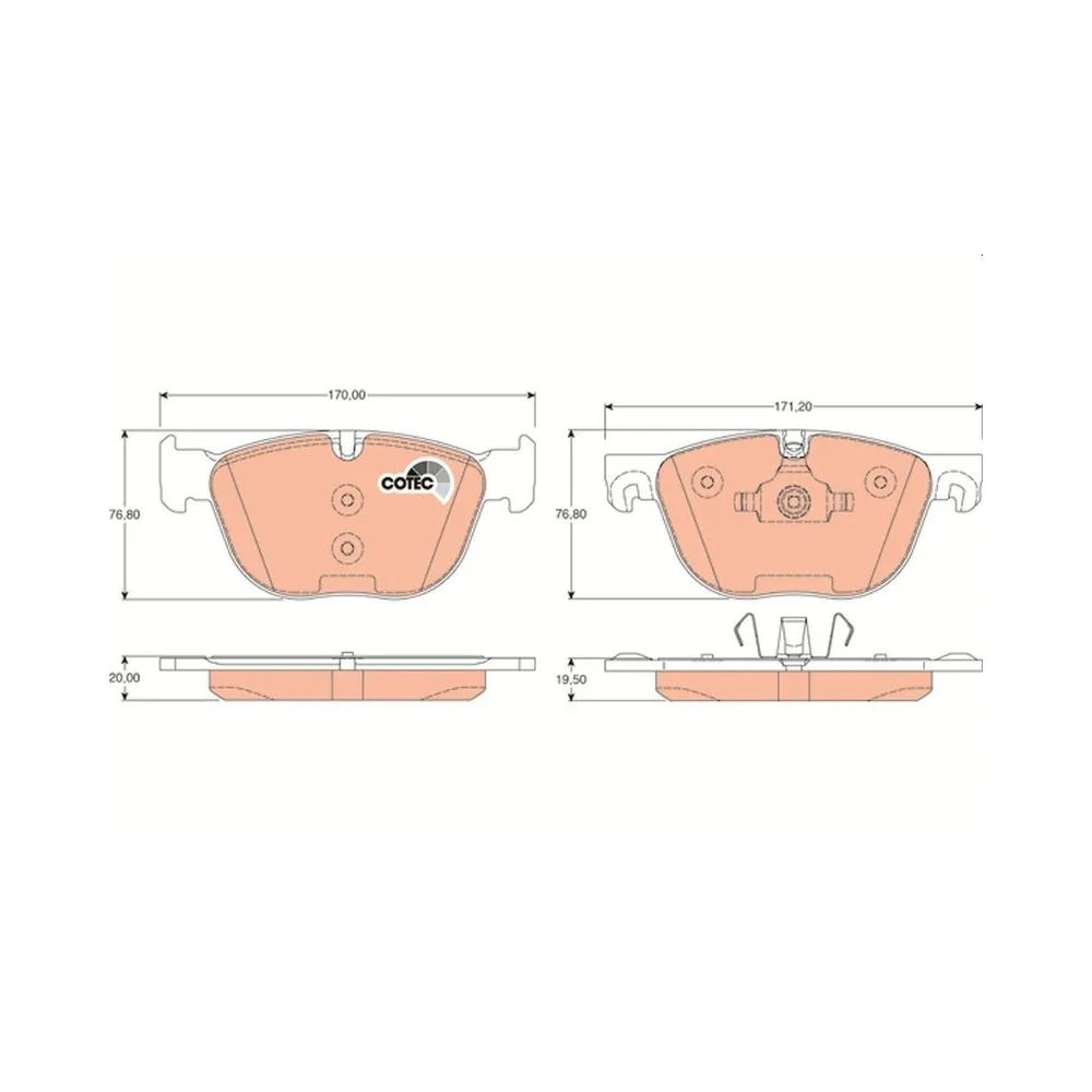 TRW - GDB1601 - Juego de pastillas de freno TS