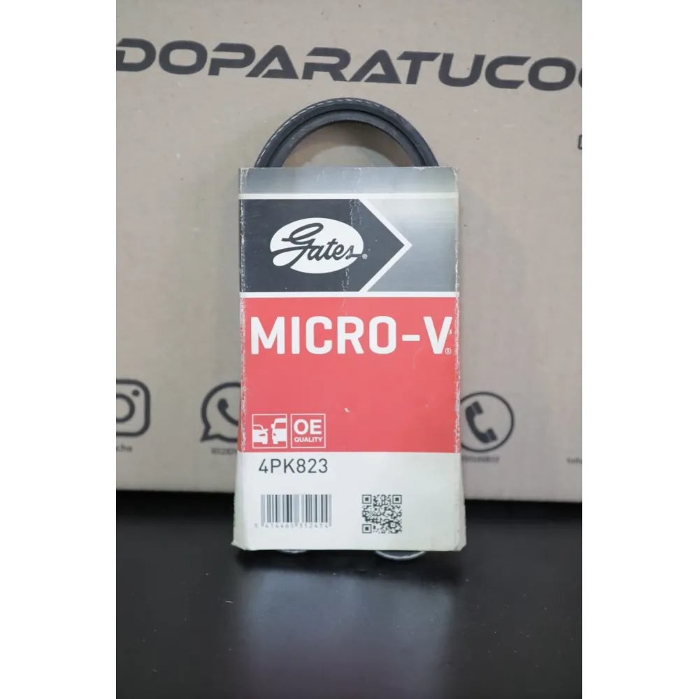 GATES - 4PK823 - Correa trapecial poli V - Micro-V® - LIQUIDACIÓN CAJA ROTA