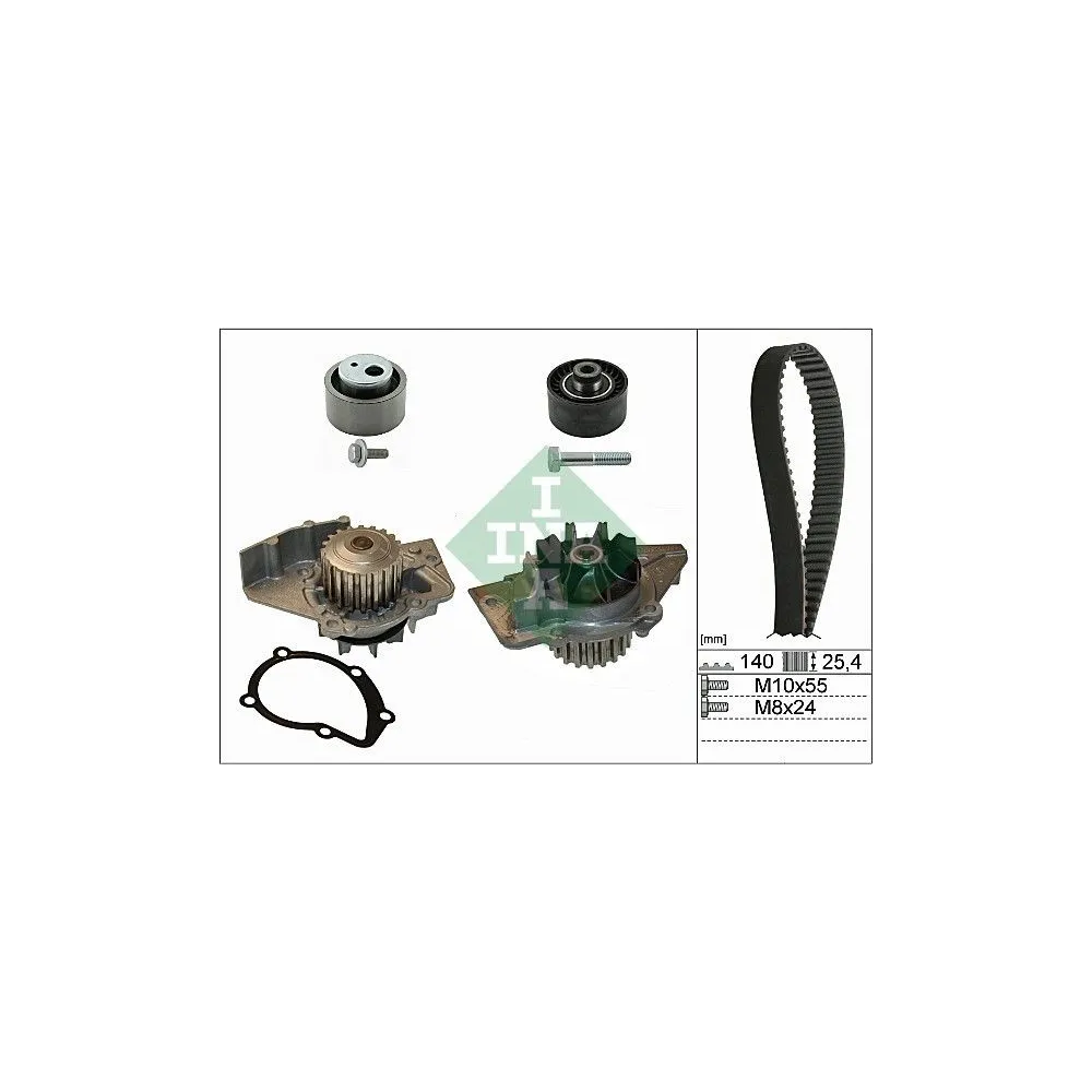 INA - 530 0440 30 - Bomba de agua + kit correa distribución