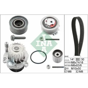 INA - 530 0405 30 - Bomba de agua + kit correa distribución