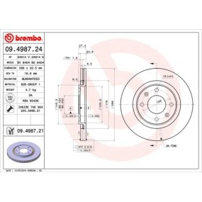 BREMBO - 09.4987.24 - Disco de freno