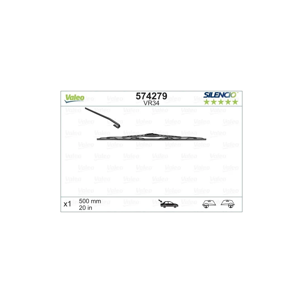 Escobilla trasera Valeo VR34