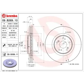 Disco de freno Brembo 09B26910