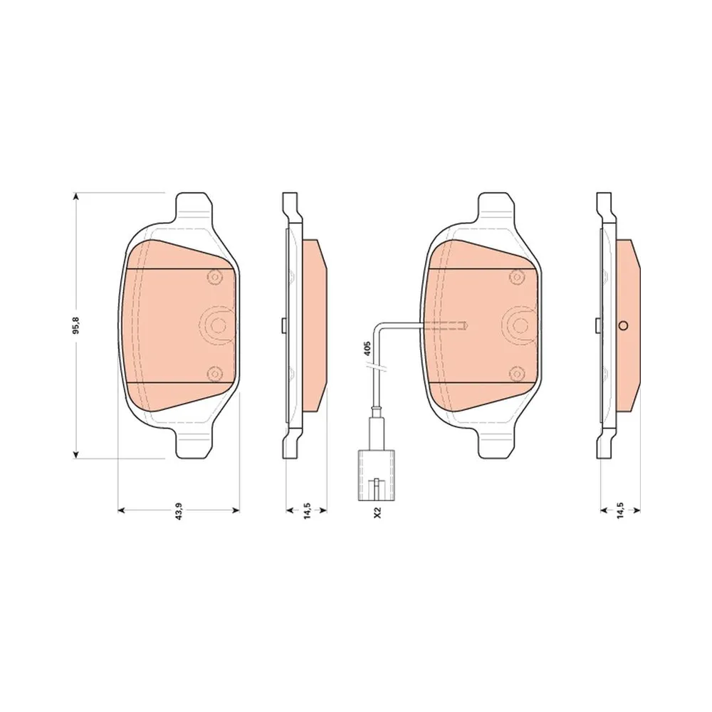 TRW - GDB1894 - Juego de pastillas de freno