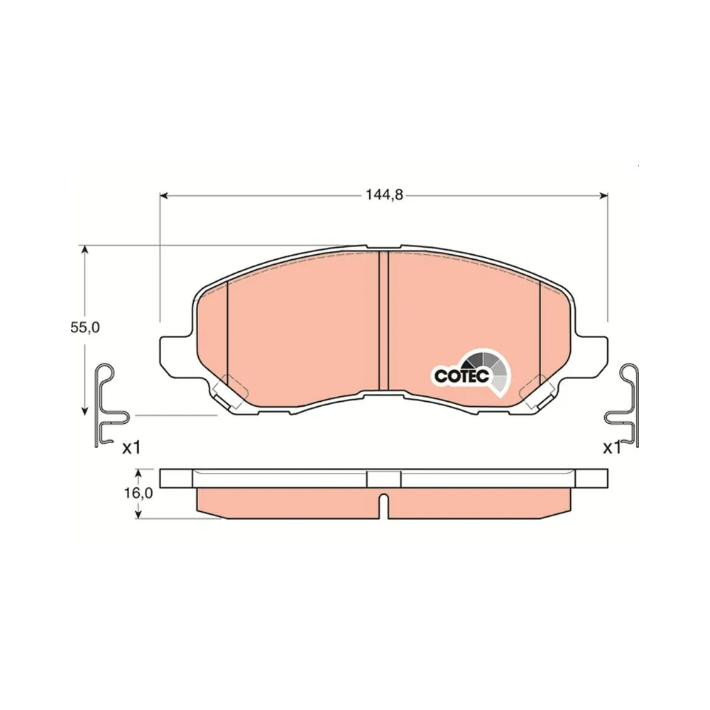 TRW - GDB3287 - Juego de pastillas de freno