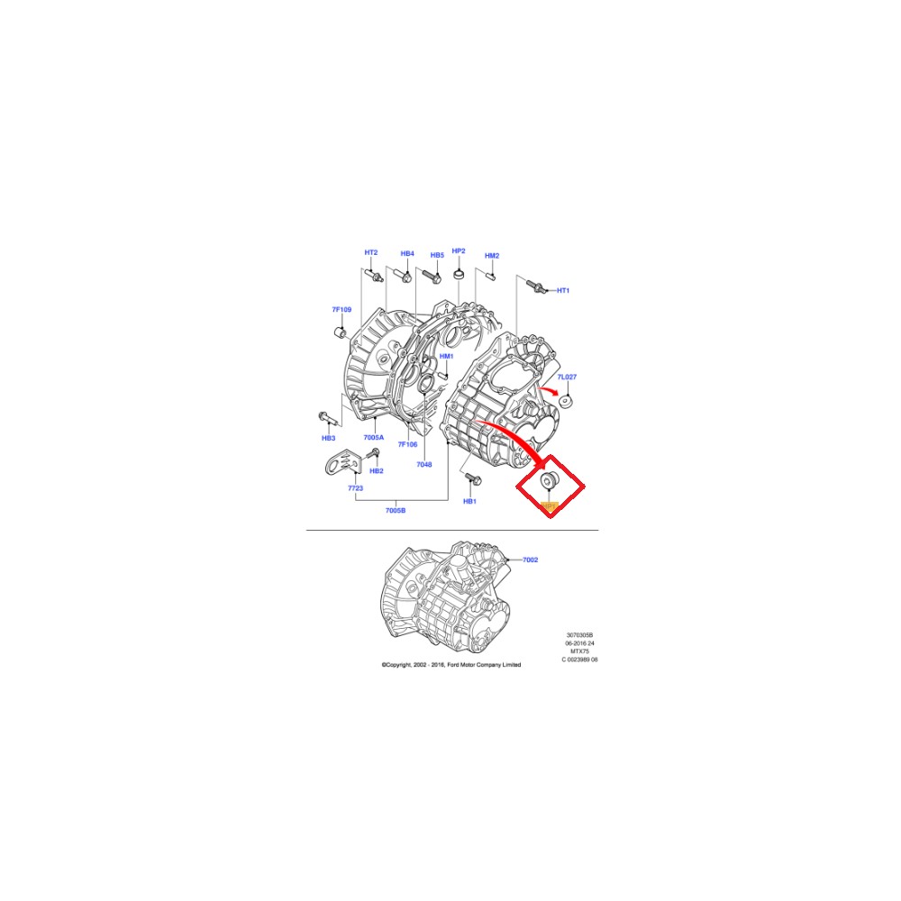 Tapón VACIADO cambio OEM Ford 1428542