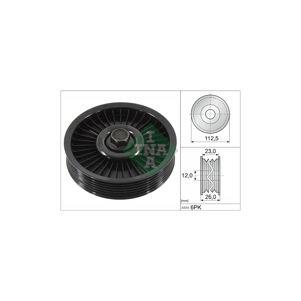INA - 532059410 - Polea inversión/guía, correa poli V