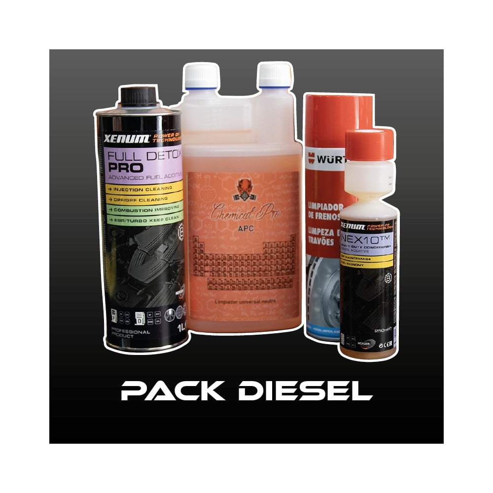 Pack aditivos Diesel + APC + Limpiafrenos gratis