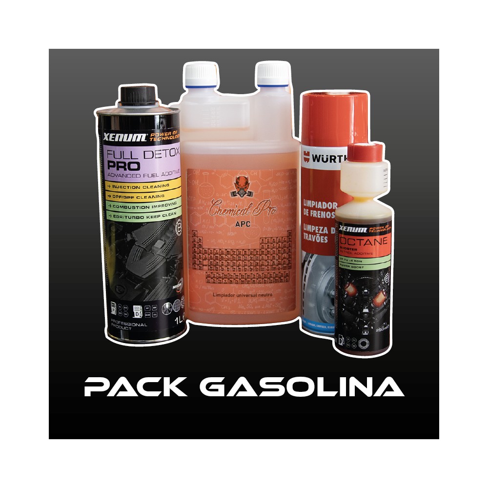 Pack aditivos Gasolina + APC + Limpiafrenos gratis