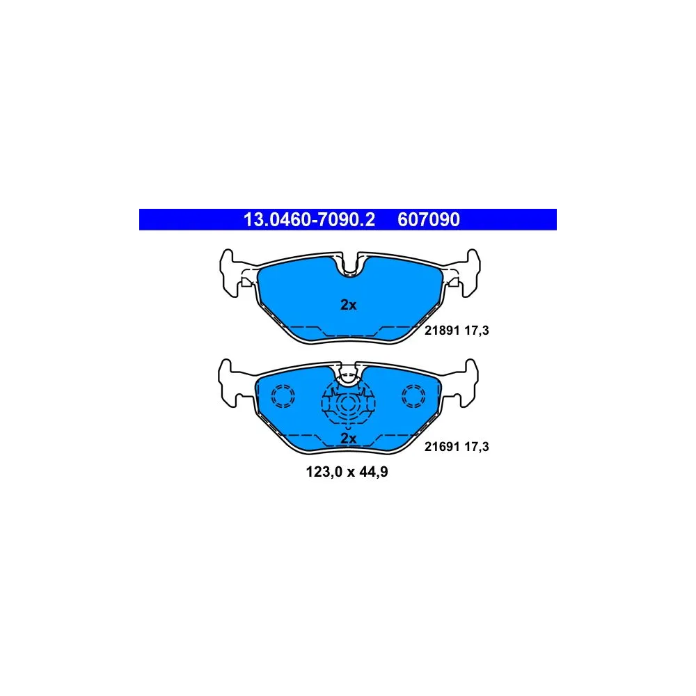 13.0460-7090.2 Juego de pastillas de freno ATE