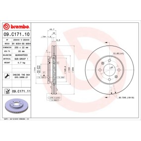 Disco de freno Brembo 09C17110