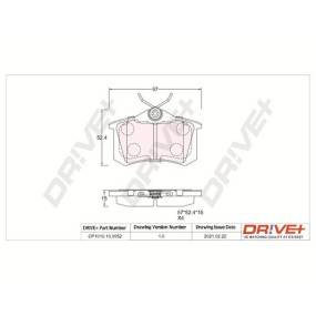 Drive+ Pastilla de freno DP1010.10.0952 - P85020