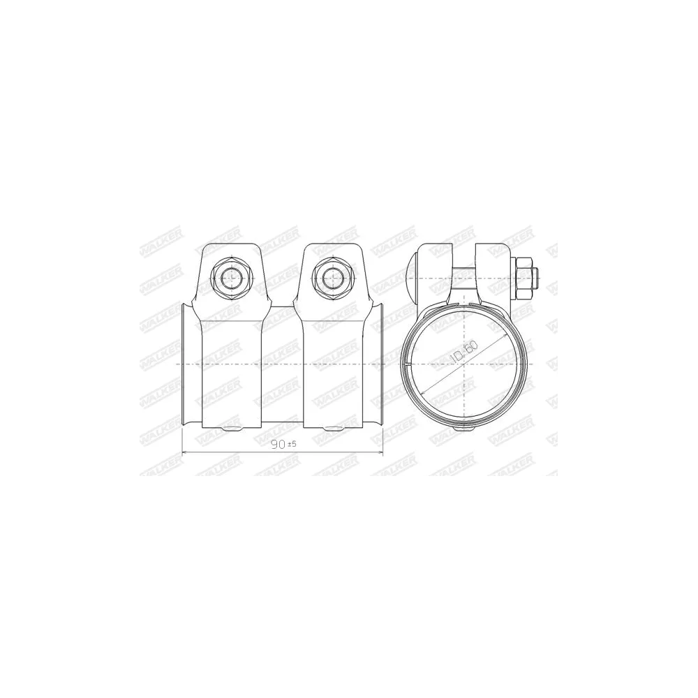 Conector de tubo, sistema de escape WALKER - (Corresponde