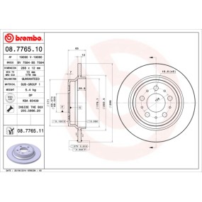 Disco de frenos Brembo 08.7765.10