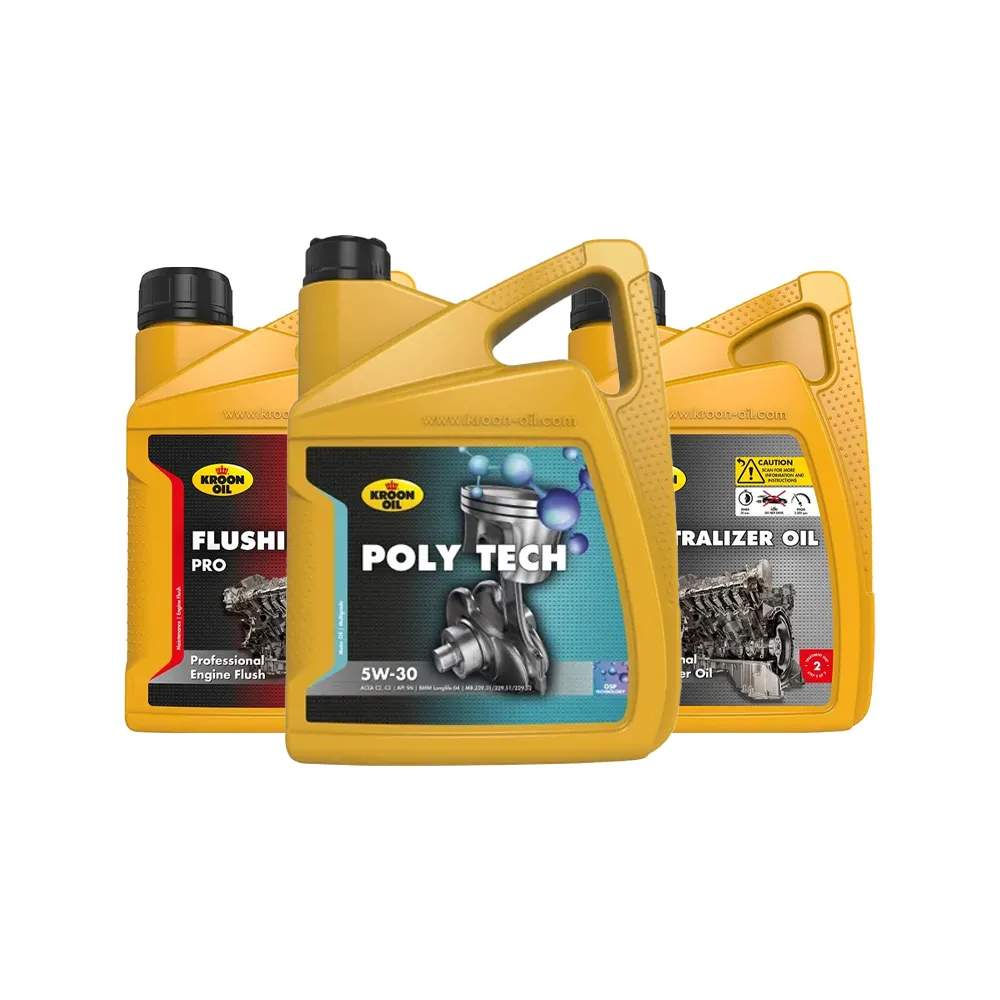 Pack Kroon-Oil Poly Tech 5W30 C2/C3 + Tratamiento de limpieza de Aceite