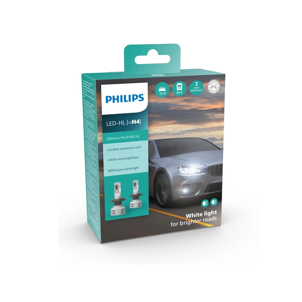 Set Philips H4 Led Ultinon Pro5100 HL