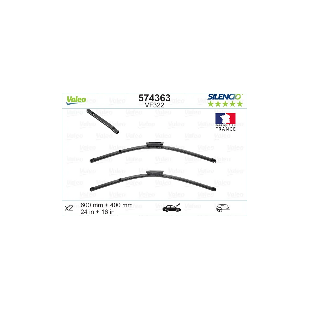 Juego Limpiaparabrisas Valeo VF322