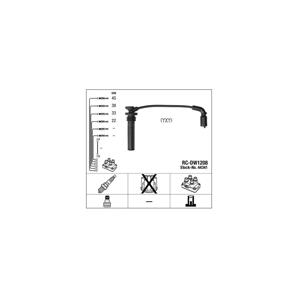 Juego de cables de encendido NGK 44328