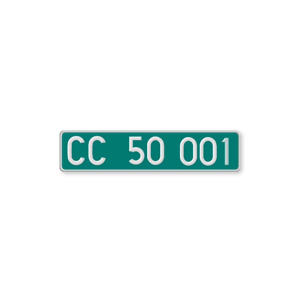 Matricula metálica verde importados 520mm X 110mm