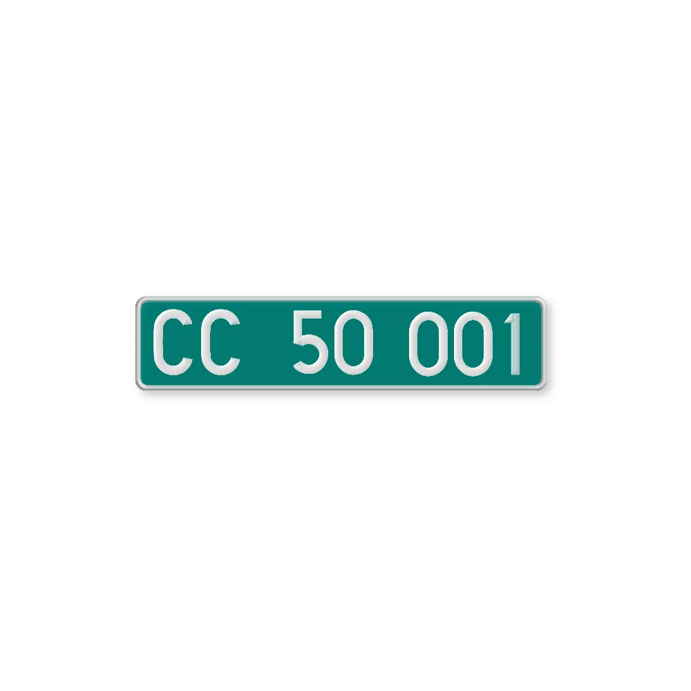 Matricula metálica verde importados 520mm X 110mm