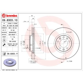 Disco de freno Brembo 09.8303.10