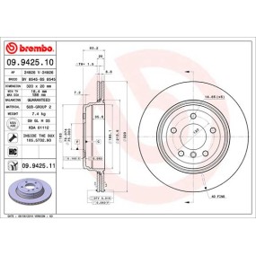 Disco freno Brembo 09.9425.10