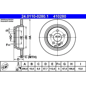 Disco freno ATE - 24.0110-0280.1