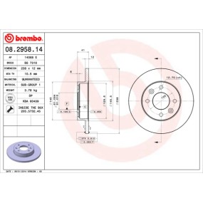 Disco BREMBO - 08295814