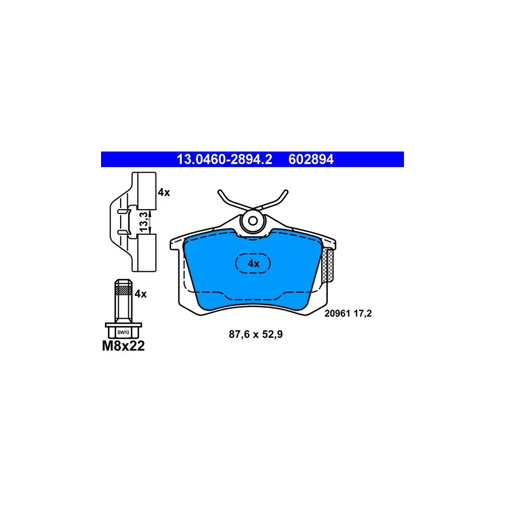Pastillas ATE 13.0460-2894.2