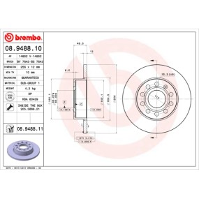 Disco de freno Brembo 08.9488.10