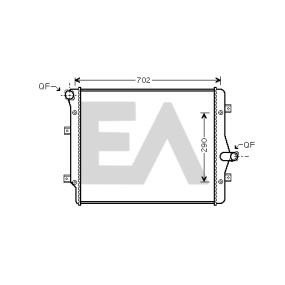 Radiador, refrigeración del motor EACLIMA - 31R77050