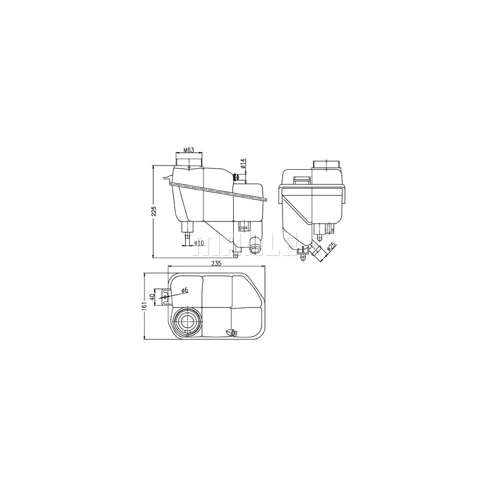 Depósito compensación, refrigerante MAHLE - CRT 202 000S