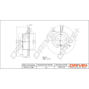 Drive+ Disco de freno DP1010.11.0398