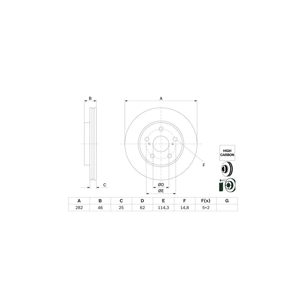 Disco de freno Bosch 0 986 479 F92