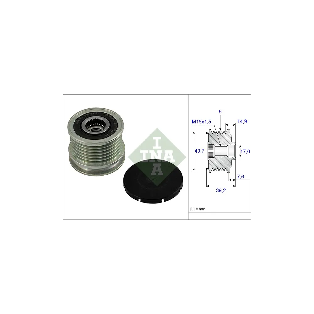 535 0015 10: Rueda libre alternador