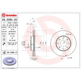 Disco de freno brembo 09.3090.20