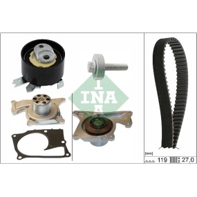 INA - 530084330 - Bomba de agua + kit correa distribución