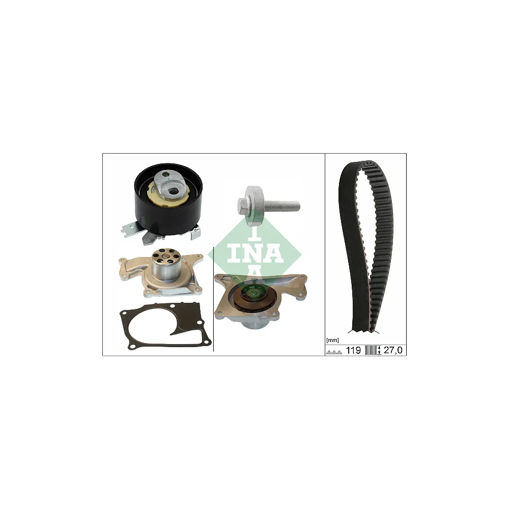 INA - 530084330 - Bomba de agua + kit correa distribución