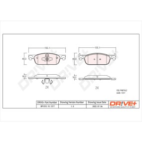 Drive+ Pastilla de freno DP1010.10.1217