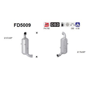 Filtro hollín/partículas, sistema escape FD5009