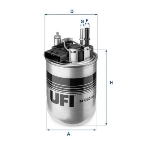 Filtro de combustible UFI 2408001