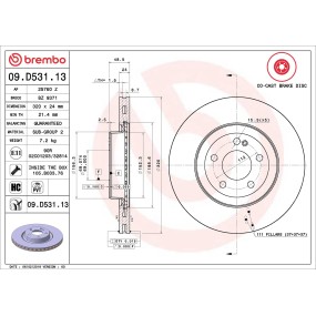 09.D531.13: BREMBO DISCO FRENO