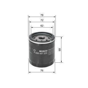 Filtro de aceite Bosch F026407203-P7203 (reemplazado por P7255)