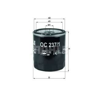 Filtro aceite Mahle OC 237/1