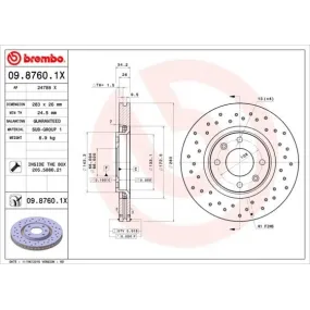 Discos de freno Brembo XTRA Line 0987601X - 09876010