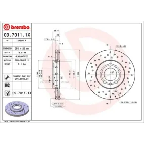 Discos de freno Brembo XTRA Line 09.7011.1X - 09701114