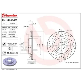 Discos de freno Brembo XTRA Line 09.5802.2X - 09580224